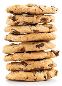 Choc chip cookie stack