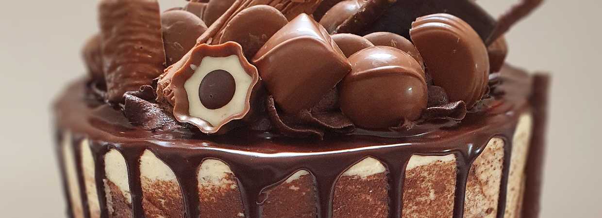 Chocolate assortment drip cake